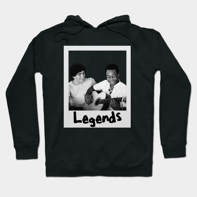 Pele and Maradona Hoodie by dimanch